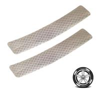 Générique Adesivi riflettenti per ruote - Adesivi riflettenti a strisce decorative per ruote auto - di avvertimento di sicurezza di notte