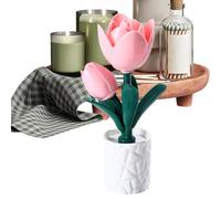 Générique Aesthetic Flower Lamp Rose Freesia - ABS batteria Powered 3 pezzi | Decorative Light Home Office Nursery Dorm Party Birthday Christmas Table Decor Gift Lighting