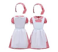 Générique Agriturismo per bambini e cameriere Cosplay per festa birra, racconto di ruolo, con grembiule a quadretti, per bambini