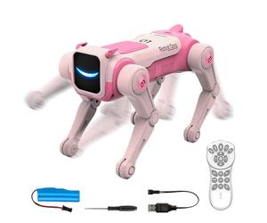 Générique AI Dog Robot, USB ricaricabile 2.4GHz Remote Control Smart Puppy Robot Toy, Interactive Electronic Pet for Kids Age 6 Plus Learning Education Entertainment Play Companion Home Gift Use