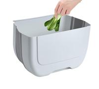 Générique All Mounted Garbage Can - Square Foldable Indoor Trash Can | Space Saving Food Waste Bin For Kitchen | Over The Door Trash Can For Kitchen, Bathroom, & Bedroom