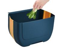 Générique All Mounted Garbage Can - Square Foldable Indoor Trash Can | Space Saving Food Waste Bin For Kitchen | Over The Door Trash Can For Kitchen, Bathroom, & Bedroom