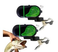 Générique Allarme Chiave per Canna da, indicatore Luminoso LED per Canna da con Clip, 2 Pezzi Attrezzatura a Pinza per Principianti e Pescatori confermati