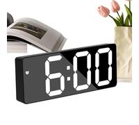Générique Allarme Clock, Digital Clock, LED Mirror Screen, 6,3 x 2,36 x 0,79 pollici Function, Regolabili Brightness Levels, Desk Timer for Home, Dorm, Apartment, Nightstand, Living Room