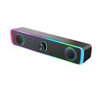 Générique Altoparlante compatto portatile per computer | Wired Soundbar with 3,5 mm Audio Jack | Great for Desktop Monitors, Laptops, Tablet, and Smartphones | User-Friendly Design for Music and