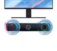 Générique Altoparlante compatto portatile per computer | Wired Soundbar with 3,5 mm Audio Jack | Great for Desktop Monitors, Laptops, Tablet, and Smartphones | User-Friendly Design for Music and