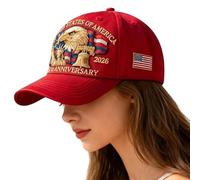 Générique American Heritage Baseball Cap, Outdoor Sports Sun Hat, 250 anni Celebration Headpiece, Lightweight Adjustable Fishing Hiking Camping Travel Cap for Men Women Veterans Family Events