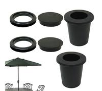 Générique Anello di perforazione per ombrellone da tavolo esterno, set di 6 inserti da tavolo per ombrello, adattatore per foro da 2 a 2,5 pollici, per ombrelloni, terrazza, caffè, spiaggia pic-nic