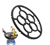 Générique Anello per wok da cucina, supporto multiuso in ghisa per stufa e fuoco da campo, universali in metallo per caffettiere, pentole, padelle e utensili da cucina