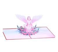 Générique Angel Card- Praying Birthday Card, 3D Celestial Greeting, Sculpted Seraphim Keepsake | Ethereal Stationery Merry Christmas CardWith Envelopes For Sympathy, Recovery, Mother