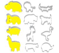 Générique Animal Cookie Molds - 12 pezzi Cookie Mold Set | Cracker Cutter Set | Acciaio inossidabile Dough Cutter for Baking | Nonstick Desserts Making Supplies for Pastries Dough Desserts Sandwiches