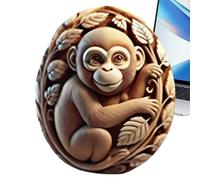 Générique Animal Craft Egg - Carved Animals Craft Eggs | Home Egg Decor | Easter Eggs Decorations | Resin Carved Decorations Animal Tabletop Centerpiece Tray Ornaments for Beginners Kids Table