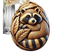 Générique Animal Craft Egg - Carved Animals Craft Eggs | Home Egg Decor | Easter Eggs Decorations | Resin Carved Decorations Animal Tabletop Centerpiece Tray Ornaments for Beginners Kids Table