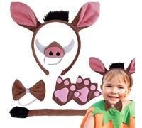 Générique Animal Fancy Dress Accessory | Warthogs Dress Up Costume Kit - Realistic Design Fancy Dress Costume Kit per Cosplay Parties, Halloween Costume Parties, and Stage Performances