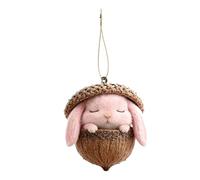 Générique Animal Ornaments for Christmas Tree - 2D Acrylic Acorn Decor for Holiday Display | Clear Acrylic with Festive Animal Accents and Hanging Functions for Home Winter Party Wall Window