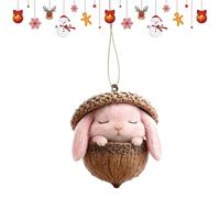 Générique Animal Ornaments for Christmas Tree - 2D Acrylic Animal Acorn Decor | Festive Seasonal Pendant for Home Indoor Winter Party, Wall, Window and Farmhouse Display
