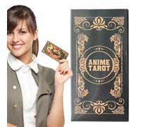 Générique Anime Tarocchi Deck, Beginner Friendly Card Set, Full 78 Card English Version, Colorful Party Artwork Reading Match Ideal for School Camping and Game Nights 4.13x2.36x0.98 inch