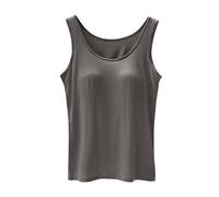 Générique Apprendimento Pulizia Ragazza 2 Anni Donne con padiglioni del petto cinque dita senza anello in acciaio tazze reggiseno una canotta sportiva Set Lungo, grigio, M