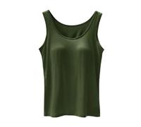Générique Apprendimento Pulizia Ragazza 2 Anni Donne con padiglioni del petto cinque dita senza anello in acciaio tazze reggiseno una canotta sportiva Set Lungo, verde, XXXL