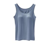Générique Apprendimento Pulizia Ragazza 2 Anni Donne con padiglioni del petto cinque dita senza anello in acciaio tazze reggiseno una canotta sportiva Set Lungo, blu, L
