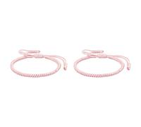Générique Argento Colori Acciaio Mm Gioielli Regolabile Woven Rope Knot Braccialetti Per Mens Womens Mm Bracciale Messaggi Perline Gioielli, One Size*2, Nankan Wire, Nessuna pietra preziosa