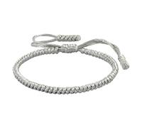 Générique Argento Perline Gioielli Handmade Tibetan String Bracciale Regolabile Woven Rope Knot Bracciali Per Mens Womens Per Scelta Anelli, Taglia unica, Nankan Wire, Nessuna pietra preziosa