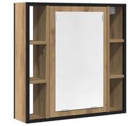 Générique Armadio Bagno Specchio Legno Ingegneria | Da parete, portaoggetti per WC, riflesso chiaro, design pulito