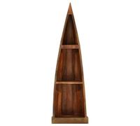 Générique Armadio Legno Recupero 3 ripiani Forma Barca | Mango Teak Pin Hetre, Conservazione Libri Riviste, Fissaggio a Parete Incluso