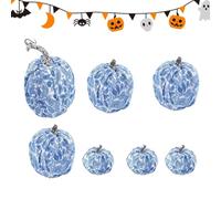 Générique Artificial Pumpkins - Fabric Assorted Pumpkins Centerpiece Decor | Soft PP Cotton fill Faux Realistic Ornaments for Halloween Thanksgiving Party Home Festival Autumn Tabletop Tiered Tray