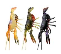 Générique Artificiale Bait Prawn Lobster - 3 Pezzi Soft Realist Bait Crawfish | Vendere Accessori Pesca Acqua Fresca, Strumento per Gli Uomini Attività All'aperto Avventura Sea River Lake