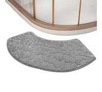 Générique Assorbente Bath Mat, Washable Absorbent Carpet Home Decor, Super Soft Bathroom Floor Mats Curved, Shower Accessories for Bedroom RV Apartment Kitchen Hotel Dorm Family Safety Entrance