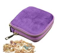 Générique Astuccio da viaggio per gioielli - a doppio strato in velluto con cerniera per collane | Organizzatore gioielli da viaggio, per tavolo borsa a mano valigia zaino vacanze matrimonio