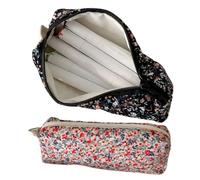 Générique Astuccio in corda, 2 pezzi , astuccio per matite con ricamo floreale 3D, per donne, adolescenti, scuola di viaggio