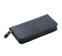 Générique Astuccio per matite in pelle | Stoccaggio vintage con 3 posizioni,Custodia per penne, per ufficio, scuola, studi, arte disegno, diario creativo viaggio casa, Nero , Se référer au descriptif