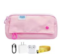 Générique Astuccio portamatite riutilizzabile con chiusura a cerniera impermeabile,astuccio per penne di grande capacità | per trucco da viaggio in aula, donne università, Rosa, Se référer au