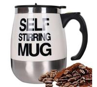 Générique Automatic Stirring Coffee | 13 x 8,5 cm Stainless Steel Battery Operated -Versatile Self Stirring Cup Electric Coffee - For Tea Oat Drink Powder Home Office Travel School Gym Camping Picnic