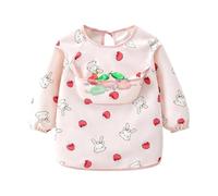 Générique Bab-y Bib With Sleeves,Long Sleeve Weaning Coveral-l Waterproof | Long Sleeve Coverage, Macchina Washable Fabric, Stained Clothes Solution, Messy Meal Cure, 35x41cm Poliestere