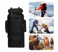 Générique Backpack da viaggio | Ampia capacità Outdoor Rucksack | Waterproof Trekking Backpack for Hiking, Climbing, Camping, Ciclismo | Multi-Functional Backpacking Bag, Nero , Se référer au