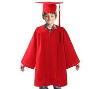 Générique Badification e abito di laurea - Masters Graduation Dress | Costume di eleganza 2025 Graduate | Le divise stabiliscono abiti da performance per la scuola elementare, l'asilo, rosso, 24