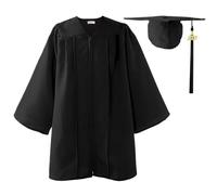 Générique Badification e abito di laurea - Masters Graduation Dress | Costume di eleganza 2025 Graduate | Le divise stabiliscono abiti da performance per la scuola elementare, l'asilo, Nero , 30 yards