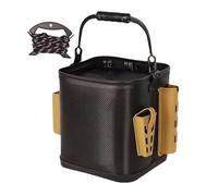Générique Bait Bucket, Eva Waterproof Fishing Bag, Rod Holder Double Zipper Lid and Strap, Storage Lure Container for Boating, Hiking, Travel Or Kayak, Fishing, 9,65 x 9,84 x 10,24 pollici, Attributo