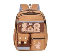 Générique Bambini Capybara Backpack, Children Backpack Cute Capybara Animal, 16,54 x 11,81 x 6,3 pollici Adorable Cofortable Straps Design Stationery Organizer Ampia Capacità per matite Rulers