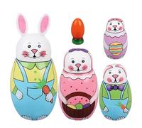 Générique Bambole Russe Animali per | 5 Pezzi Decorazione da Ufficio in Legno Coniglio,Giocattoli imbattibili | per Adulti Studenti Compleanno Festa Ufficio Sala Giochi Soggiorno