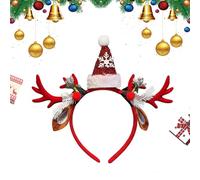 Générique Bandane di Natale - Cappello di Babbo Natale con corna di cervo per travestimento, copricapo festivo originale - per donne e ragazze, famiglie, feste, scuola vacanze