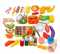 Générique Barbecue da gioco per bambini, interattivo realistico colorato e completo | Set di grigliate giocattolo con cibo per | per ragazze e ragazzi di età