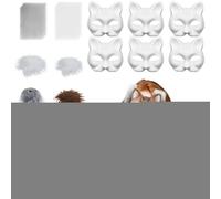 Générique Base per maschera di gatto - Kit maschera animale,forniture artistiche con tela e feltro per accessori costume festa mascherata Cosplay Carnevale