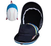 Générique Baseball Cap Storage, Portable Hats Carrier, Adjustable Hat Storage, Caps Organizer Bag, 13,78 × 8,66 × 5,91 pollici, Ideal for Both Daily Travel and Special Events, Red and Blue