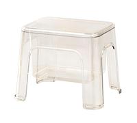 Générique Bath Stool - Clear Bathroom Chair, Small Size with Storage Shelf, Shower Bench, Aesthetic Acrylic Seat, for Bedside Vanity Corner Storage Bathroom Kitchen Home, Quick and Simple Care
