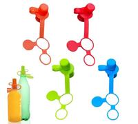 Générique Beccuccio per bottiglia d'acqua, adattatore anti-perdite, per bicchieri, 4 beccucci in silicone per bottiglia in età inferiore