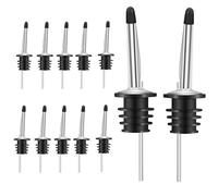 Générique Bechers - Versatore per bottiglie di liquido, 12 beccucci a prova di perdite, con tappo antipolvere, beccucci per bottiglie liquide, per bar, club, cucina, caffè, casa, feste